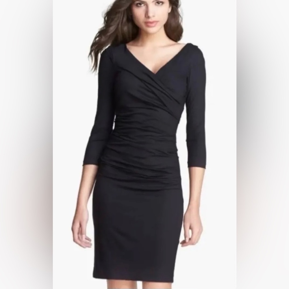 DVF’s Bentley rushed black dress